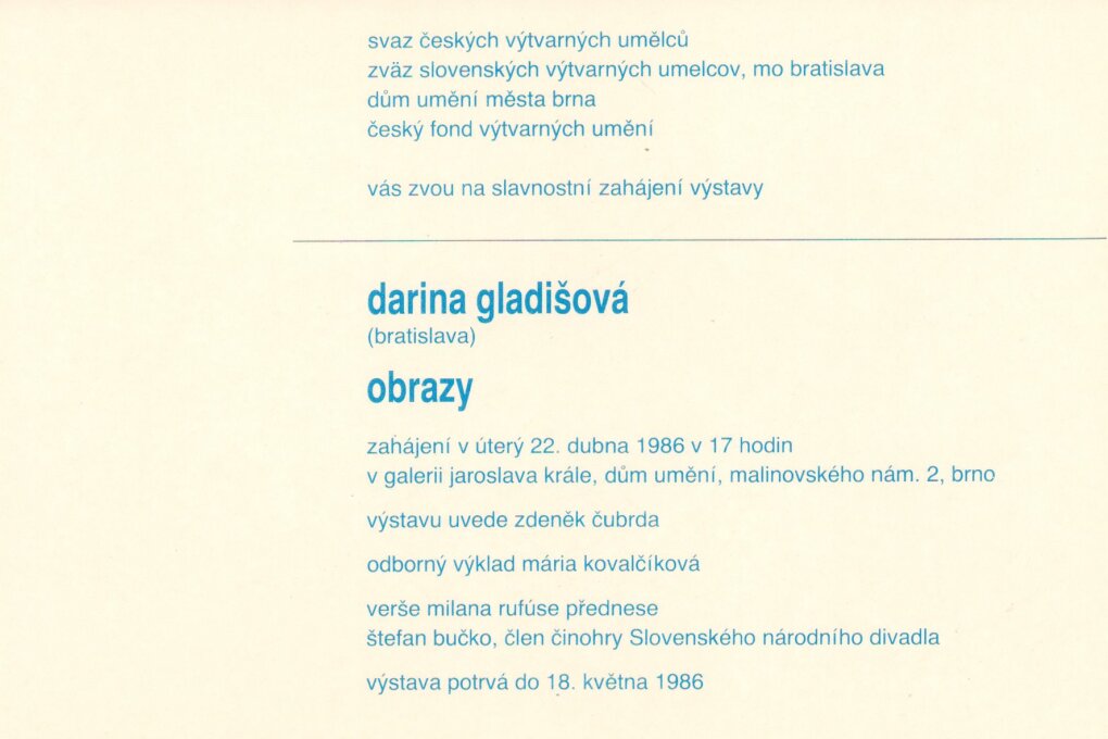 Darina Gladišová – obrazy